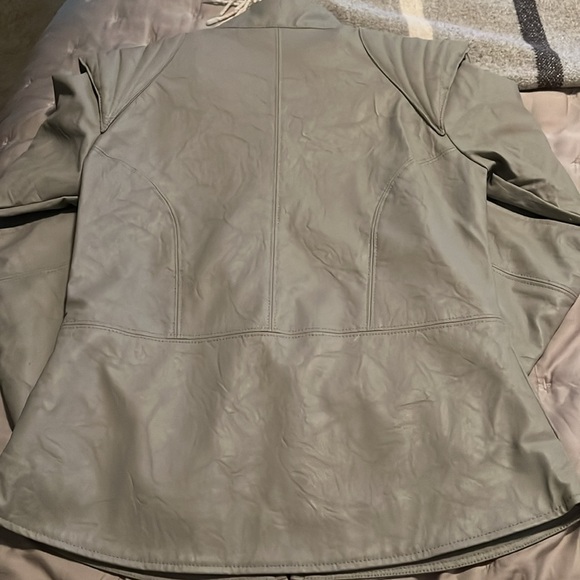 Disney Store STAR WARS Rebel Alliance Gray Faux Leather Jacket Youth sz 9/10 - Picture 5 of 5